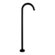 Round Black Solid Brass Freestanding Bath Spout Floor Mounted Bath Outlet - NZHomeware