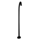 Round Black Solid Brass Freestanding Bath Spout Floor Mounted Bath Outlet - NZHomeware