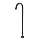 Round Black Solid Brass Freestanding Bath Spout Floor Mounted Bath Outlet - NZHomeware