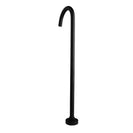 Round Black Solid Brass Freestanding Bath Spout Floor Mounted Bath Outlet - NZHomeware