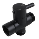 Round Black Toilet Bidet Spray Wash Kit with Diverter Tap Set 1.2m PVC Water Hose - NZHomeware