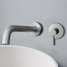 Round Brushed Nickel Bathtub/Basin Mixer Wall Mounted - NZHomeware