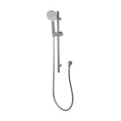 Round Brushed Nickel Shower Rail with Brass Handheld Shower Set - NZHomeware