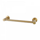 Round Brushed Yellow Gold Hand Towel Holder 347mm Wall Mounted - NZHomeware