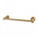 Round Brushed Yellow Gold Hand Towel Holder 347mm Wall Mounted - NZHomeware