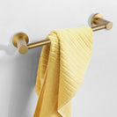 Round Brushed Yellow Gold Hand Towel Holder 347mm Wall Mounted - NZHomeware