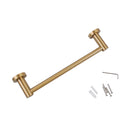 Round Brushed Yellow Gold Hand Towel Holder 347mm Wall Mounted - NZHomeware