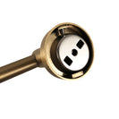 Round Brushed Yellow Gold Hand Towel Holder 347mm Wall Mounted - NZHomeware