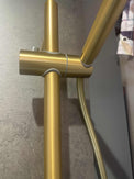 Round Brushed Yellow Gold Shower Rail with 3 Functions Handheld Shower Set - NZHomeware