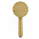 Round Brushed Yellow Gold Shower Rail with Brass Handheld Shower Set - NZHomeware