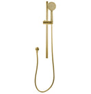 Round Brushed Yellow Gold Shower Rail with Brass Handheld Shower Set - NZHomeware