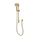 Round Brushed Yellow Gold Shower Rail with Brass Handheld Shower Set - NZHomeware