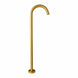 Round Brushed Yellow Gold Solid Brass Freestanding Bath Spout Floor Mounted - NZHomeware