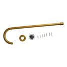 Round Brushed Yellow Gold Solid Brass Freestanding Bath Spout Floor Mounted - NZHomeware