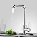 Round Chrome 360 degree Swivel Kitchen Sink Mixer Tap Gooseneck Spout - NZHomeware