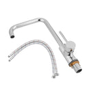 Round Chrome 360 degree Swivel Kitchen Sink Mixer Tap Gooseneck Spout - NZHomeware