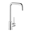 Round Chrome 360 degree Swivel Kitchen Sink Mixer Tap Gooseneck Spout - NZHomeware