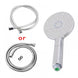 Round Chrome ABS 3 Function Handheld Shower with Shower Hose - NZHomeware