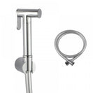 Round Chrome Brass Toilet Bidet Spray Kit with 1.2m PVC Water Hose - NZHomeware