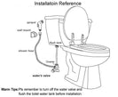 Round Chrome Brass Toilet Bidet Spray Kit with 1.2m PVC Water Hose - NZHomeware