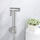 Round Chrome Brass Toilet Bidet Spray Kit with 1.2m PVC Water Hose - NZHomeware