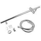Round Chrome Shower Rail With Hand held Shower Set - NZHomeware