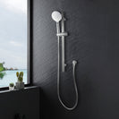 Round Chrome Shower Rail With Hand held Shower Set - NZHomeware