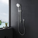Round Chrome Shower Rail With Hand held Shower Set - NZHomeware
