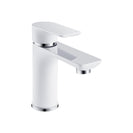 Round Chrome Shower Slider with Sliding Handpiece Holder & Soap Dish With Solid Brass White & Chrome Basin Mixer Tap Combo - NZHomeware