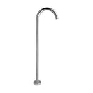 Round Chrome Solid Brass Freestanding Bath Spout Floor Mounted Bath Filler - NZHomeware
