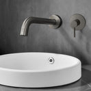 Round Gunmetal Grey Bathtub/Basin Mixer Wall Mounted - NZHomeware