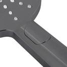 Round Gunmetal Grey Shower Rail with Brass Handheld Shower Set - NZHomeware