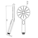 Round Gunmetal Grey Shower Rail with Brass Handheld Shower Set - NZHomeware