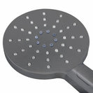 Round Gunmetal Grey Shower Rail with Brass Handheld Shower Set - NZHomeware