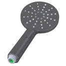 Round Gunmetal Grey Shower Rail with Brass Handheld Shower Set - NZHomeware