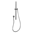 Round Gunmetal Grey Shower Rail with Brass Handheld Shower Set - NZHomeware