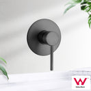 Round Gunmetal Grey Shower/Bath Wall Mixer Solid Brass - NZHomeware