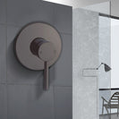 Round Gunmetal Grey Shower/Bath Wall Mixer Solid Brass - NZHomeware