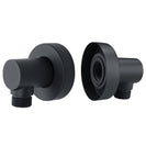 Round Matt Black Shower Rail With Hand Held Shower Set - NZHomeware