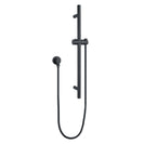 Round Matt Black Shower Rail With Hand Held Shower Set - NZHomeware