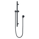Round Matt Black Shower Rail With Hand Held Shower Set - NZHomeware