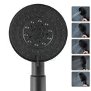 Round Matte Black Rainfall Shower Head And Slide Shower Bathroom Twin Shower Set With Wall Mixer - NZHomeware