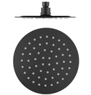 Round Matte Black Rainfall Shower Head And Slide Shower Bathroom Twin Shower Set With Wall Mixer - NZHomeware