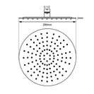 Round Matte Black Rainfall Shower Head And Slide Shower Bathroom Twin Shower Set With Wall Mixer - NZHomeware