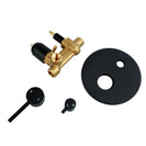 Round Matte Black Water Spout And Slide Shower Bathroom Set Bathtub tap With Wall Mixer - NZHomeware