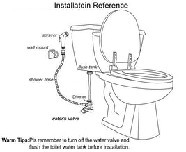 Round Water Bidets Toilet Sprayer Kit - NZHomeware