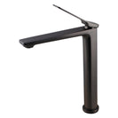 Rumia Bathroom Brushed Gunmetal Grey Tall Basin Mixer Tap Solid Brass Vanity Tap - NZHomeware