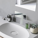 Rumia Chrome Bathtub Basin Wall Mixer With Spout Solid Brass Watermark - NZHomeware