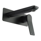 Rumia Matt Black Bathtub Basin Wall Mixer With Spout Solid Brass Watermark - NZHomeware