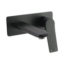 Rumia Matt Black Bathtub Basin Wall Mixer With Spout Solid Brass Watermark - NZHomeware